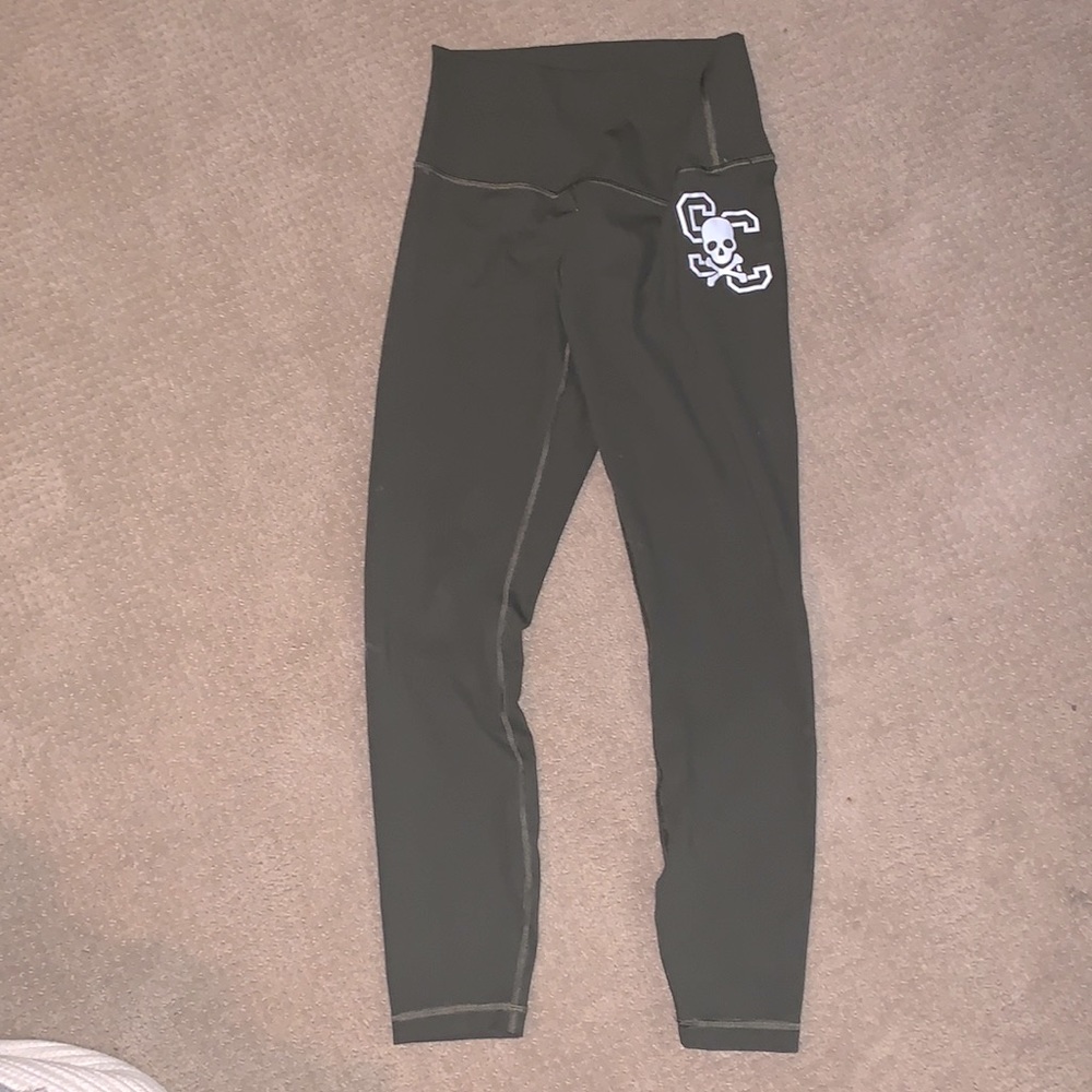lululemon Wunder Under soulcycle leggings in olive green